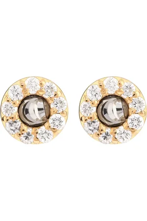 Officina Bernardi Aretes Moon Grace en oro amarillo de 18kt con diamantes