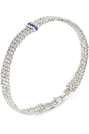 Officina Bernardi Pulsera Moon en oro blanco de 18kt con zafiros