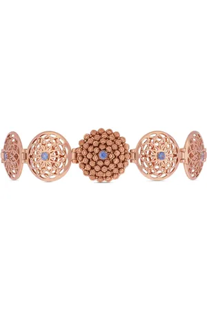 Officina Bernardi Pulsera Mimosa en oro rosa de 18kt con zafiro