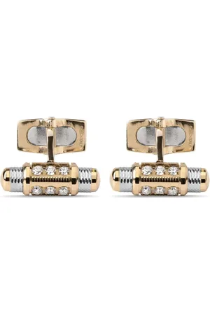 Officina Bernardi Mancuernillas Lumen en oro amarillo y oro blanco de 18kt con diamante