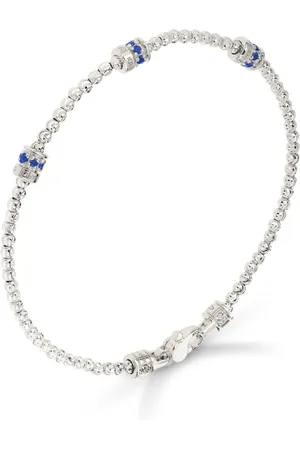 Officina Bernardi Pulsera Moon en oro blanco de 18kt con zafiros