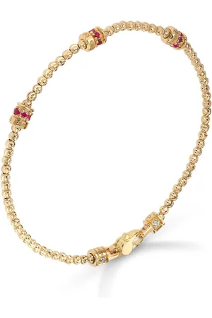 Officina Bernardi Pulsera Moon en oro amarillo de 18kt con rubíes