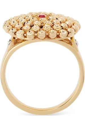 Officina Bernardi Anillo Mimosa en oro amarillo de 18kt con rubí