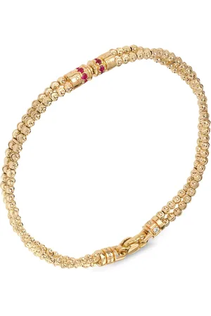 Officina Bernardi Pulsera Moon en oro amarillo de 18kt con rubíes