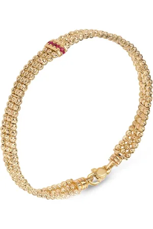 Officina Bernardi Pulsera Moon en oro amarillo de 18kt con rubíes