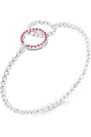 Officina Bernardi Pulsera Moon Eden en oro blanco de 18kt con rubí