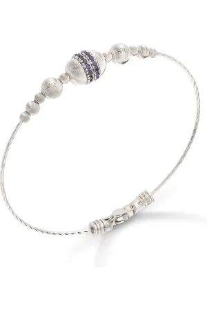Officina Bernardi Pulsera Enigma en oro blanco de 18kt con zafiros