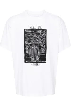 Maison Margiela Playera con estampado Welcome