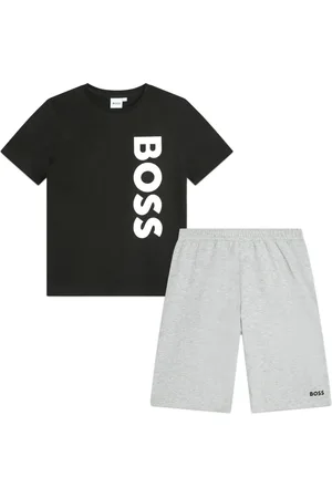 HUGO BOSS Set de shorts y playera con logo estampado