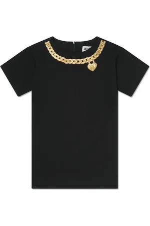 Moschino Vestido estilo playera con collar estampado