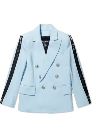 Balmain Blazer con doble botonadura y logo