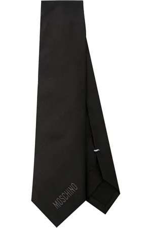 Moschino Corbata de seda con motivo de corazón