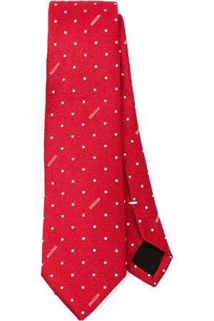 Moschino Corbata de seda con motivo en jacquard