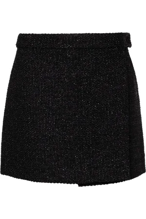Tom Ford Falda corta de tweed con diseño cruzado