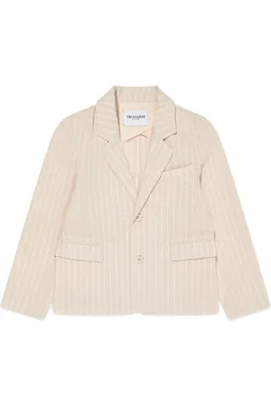 Trussardi Blazer con botones y rayas diplomáticas estampadas