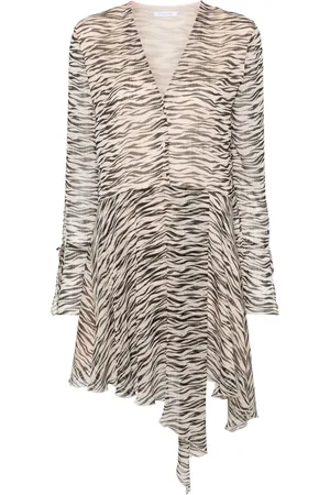 Patrizia Pepe Vestido midi con estampado de tigre