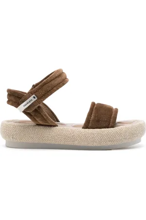 Premiata Sandalias de gamuza con etiqueta del logo