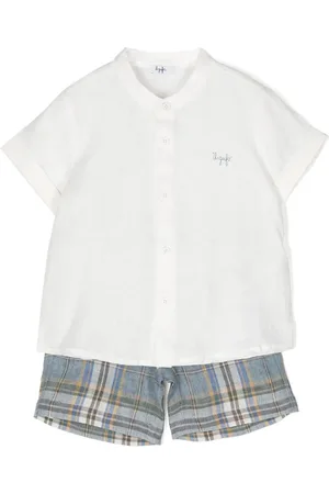 Il gufo Conjunto de shorts con estampado de cuadros