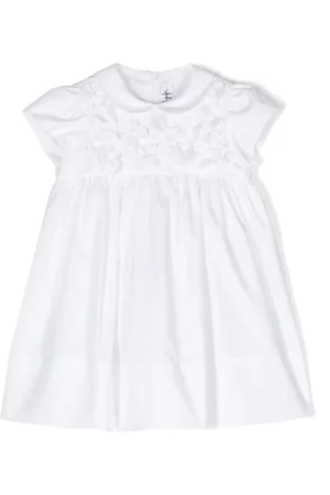 Il gufo Vestido midi con apliques florales