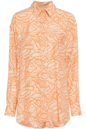 Stella McCartney Camisa de seda con nubes estampadas