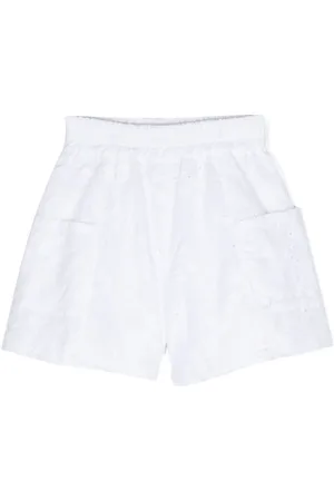 MONNALISA Shorts con bordado inglés