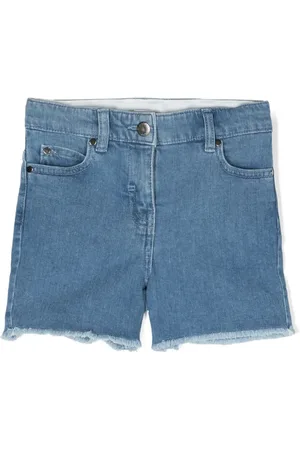 Stella McCartney Shorts de mezclilla con corazones deshilachados