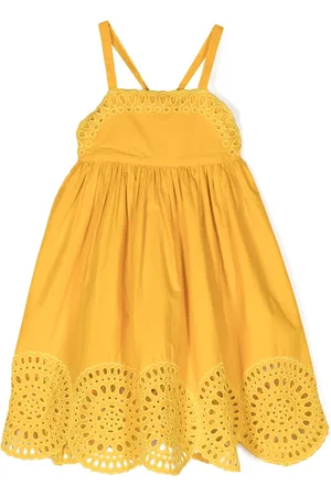 Stella McCartney Vestido de corte imperio con bordado inglés