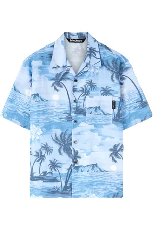 Palm Angels Camisa con estampado de atardecer