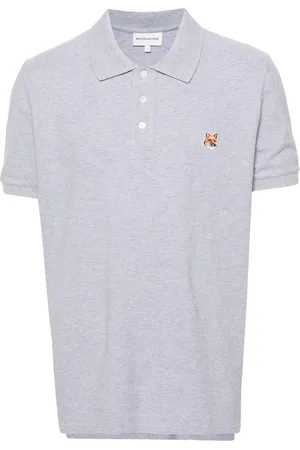 Maison Kitsuné Playera tipo polo con parche Fox