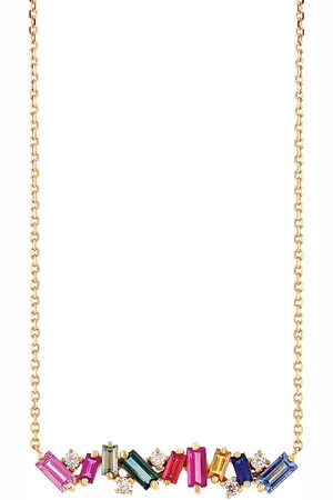 Suzanne Kalan Collar en oro rosa de 18kt con diamante y zafiro