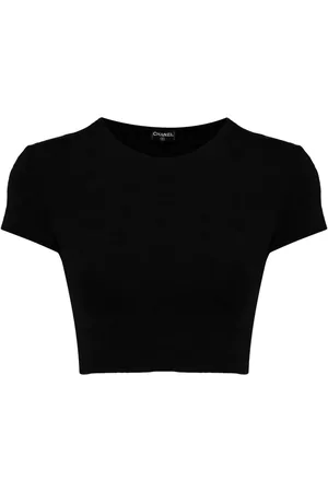 CHANEL Playera con logo CC bordado 1990-2000