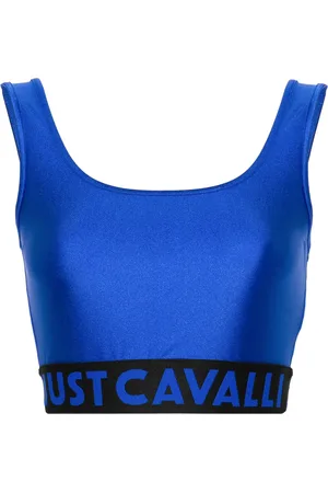 Roberto Cavalli Top corto con banda del logo