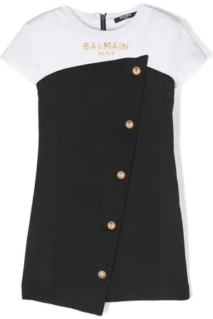 Balmain Vestido con logo bordado