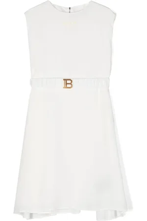 Balmain Vestido con logo estampado y cinturón