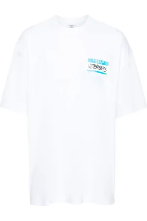Vetements Playera con etiqueta del nombre