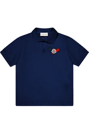 Moncler Playera tipo polo con aplique del logo
