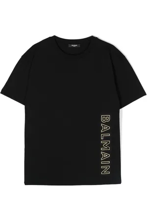 Balmain Playera con logo en relieve