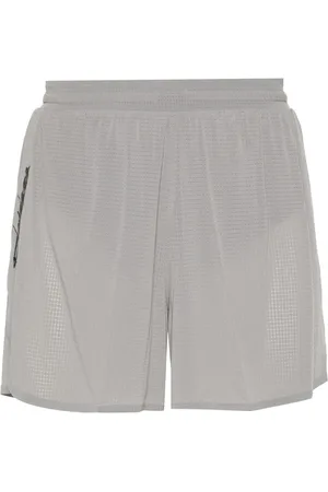 Y-3 Shorts de running con motivo de cuadros