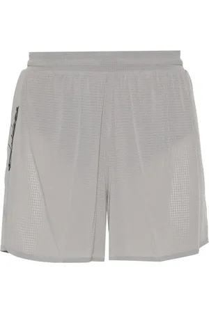 Y-3 Shorts de running con motivo de cuadros