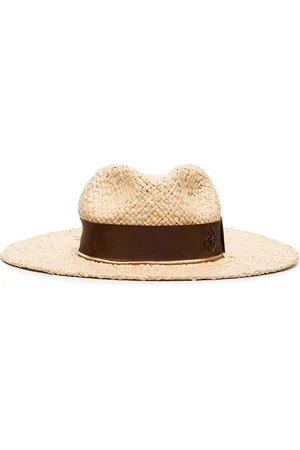 Ruslan Baginskiy Chain-embellished Fedora straw hat