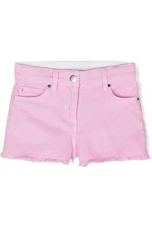 Stella McCartney Shorts de mezclilla deshilachados con tiro medio
