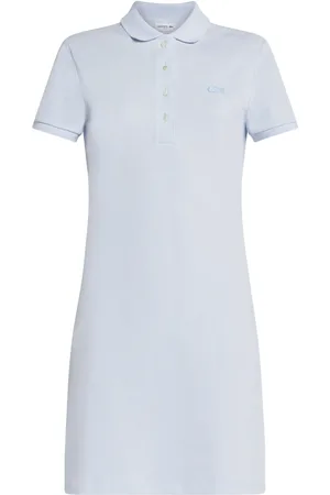 Lacoste Vestido estilo playera tipo polo con aplique del logo