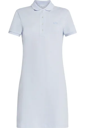 Lacoste Vestido estilo playera tipo polo con aplique del logo