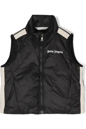 Palm Angels Chaleco capitonado con logo estampado