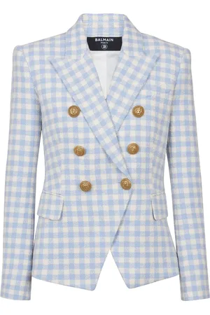 Balmain Blazer con motivo de cuadros gingham