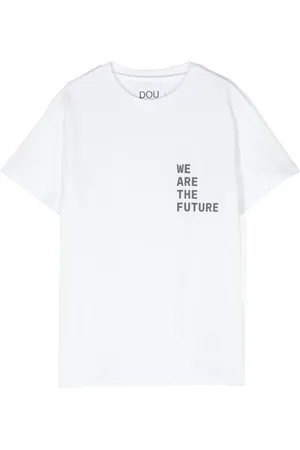 DOUUOD KIDS Playera con texto estampado
