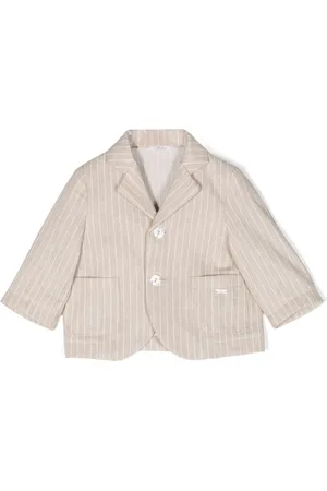 Le Bebé Enfant Blazer con rayas estampadas y botones