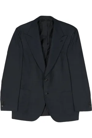 BRIONI Blazer de seda con diseño entretejido