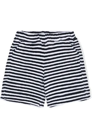 FAY Shorts a rayas con paño de rizo