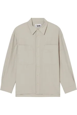 Izzue Camisa con logo bordado y hombros caídos